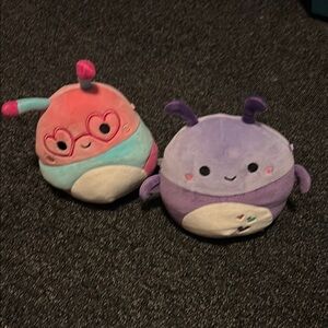 2  Love Bug Squishmallow ,Pink and Purple